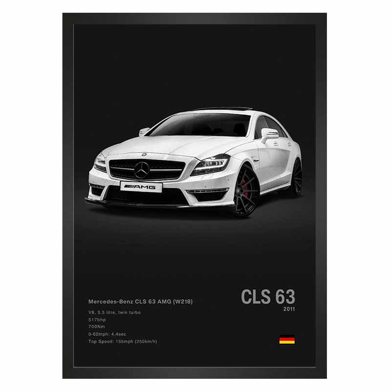 تابلو آرنیاگالری طرح بنز CLS فریم مشکی