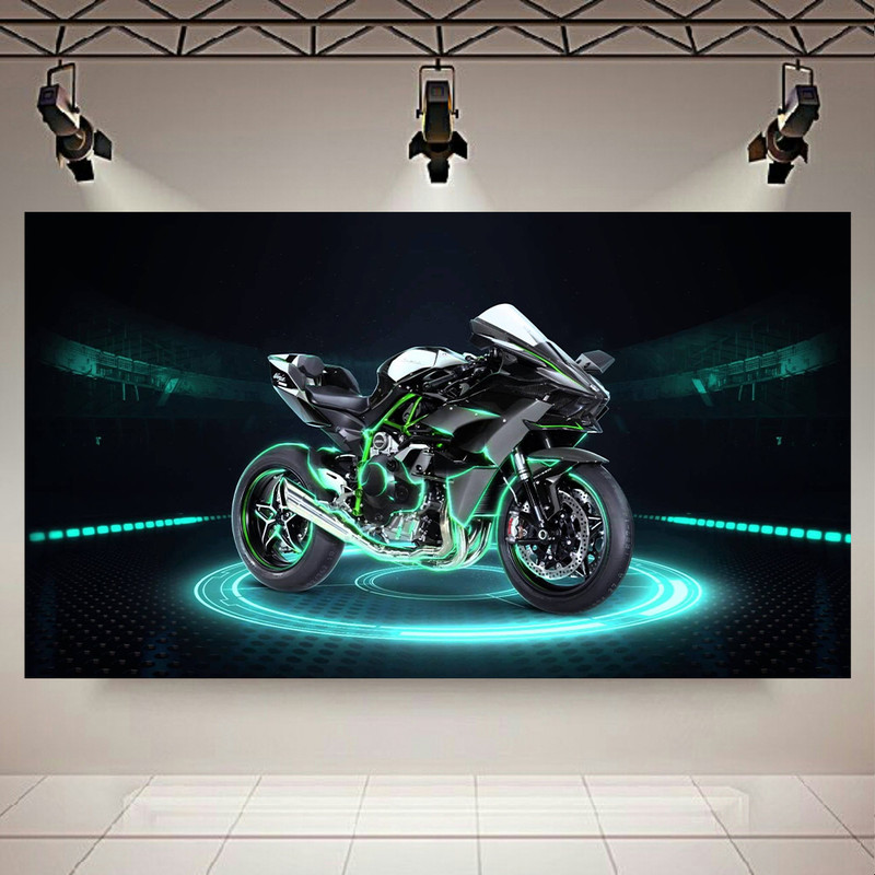 تابلو شاسی طرح موتور مدل Kawasaki H2R کد AR6450