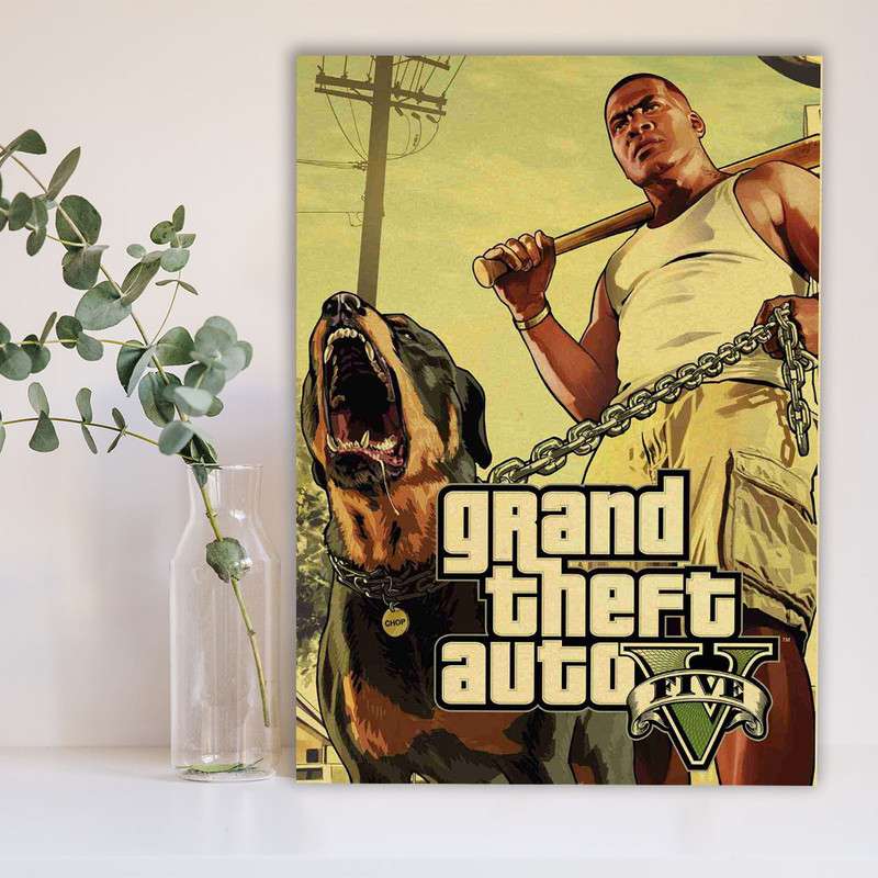 تابلو شاسی گالری استاربوی طرح بازی GTA V مدل Game 11