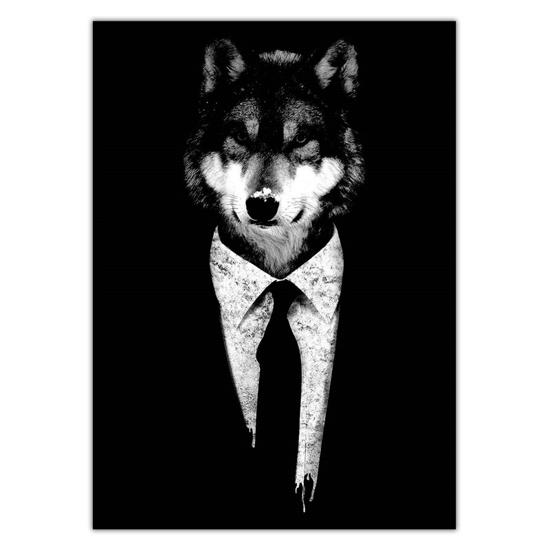 تابلوی ونسونی طرح Mr Wolf سایز 50x70