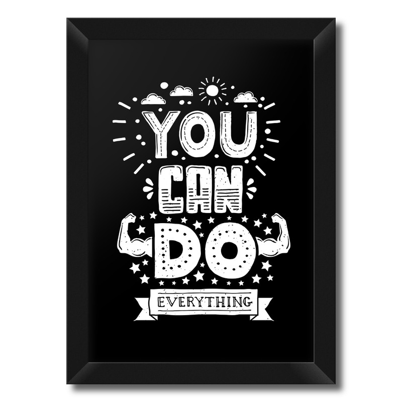 تابلو فنچ آرت طرح You Can Do کد QT102 F-WB