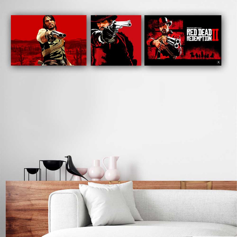 تابلو شاسی مدل Red Dead Redemption 600 مجموعه 3 عددی