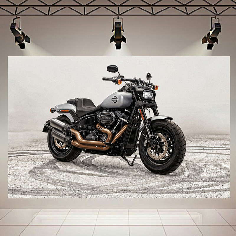 تابلو شاسی طرح موتور مدل Harley-Davidson Fat Bob کد AR690