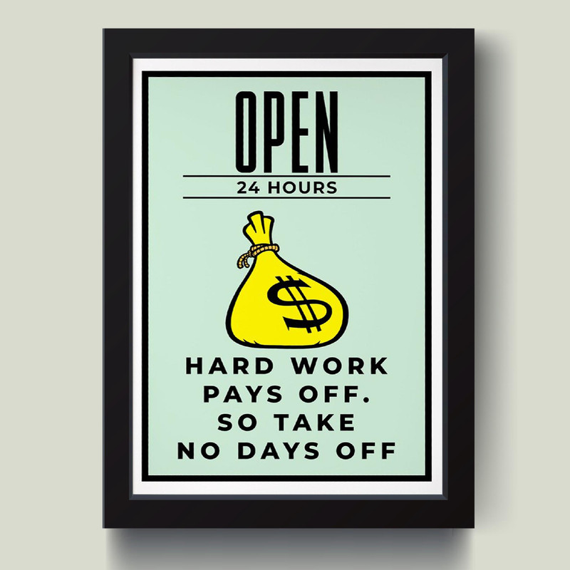 تابلو مدل انگیزشی OPEN-Hard Work کد MJ13137